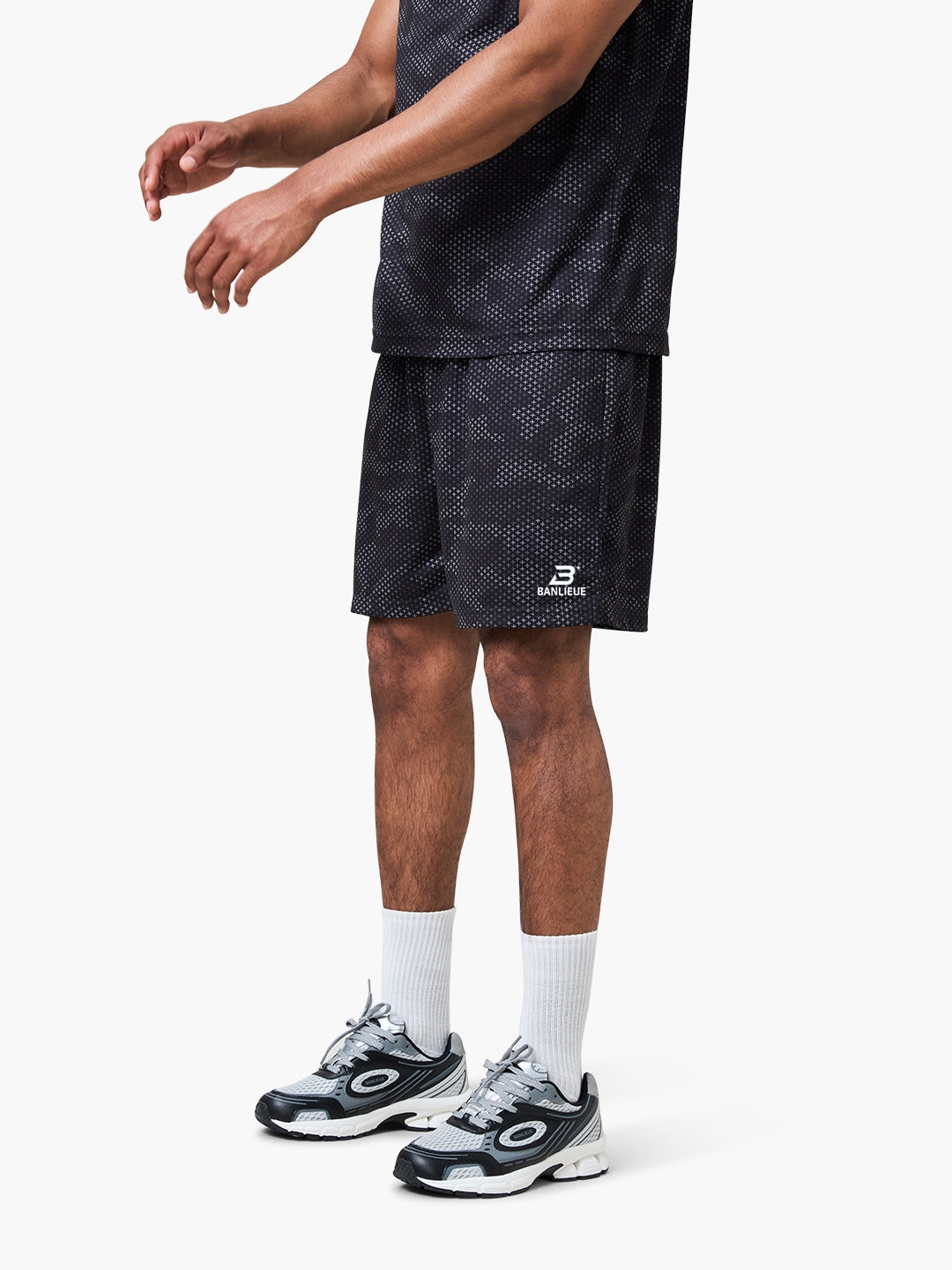 CAMO+ SHORTS | BLACK / CAMO | SEEDING