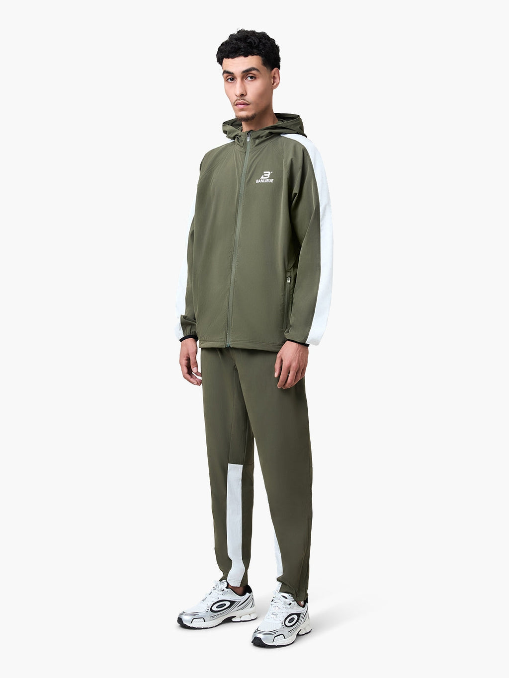 PERFORMANCE HOODED TRACKTOP | OLIVE  | SEEDING