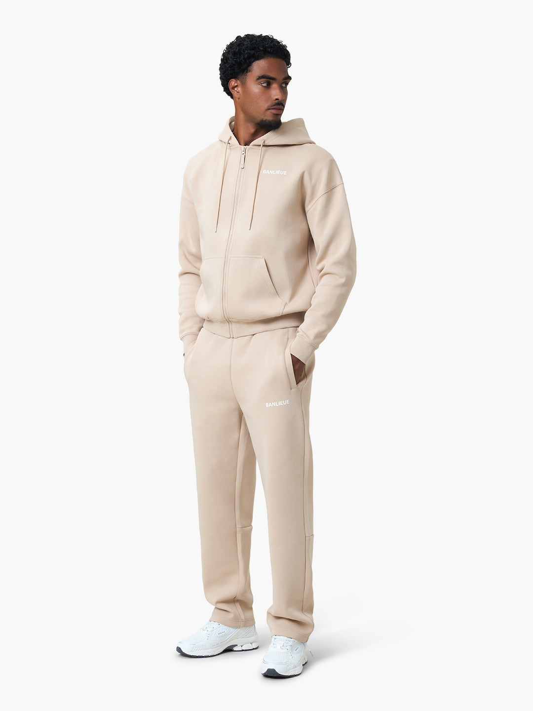 SCRIPT SWEATPANTS | BEIGE