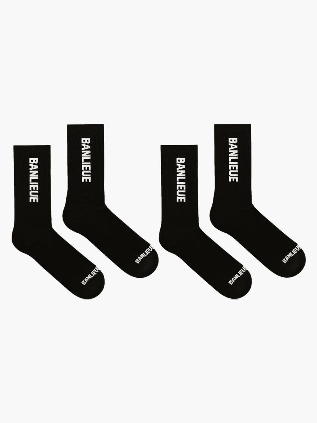 B+ SCRIPT LOGO SOCKS | BLACK