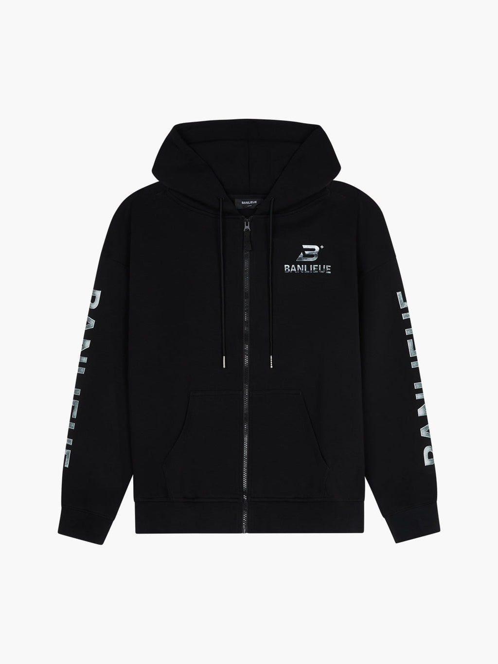 CHROME V2 HOODED VEST | BLACK / SILVER
