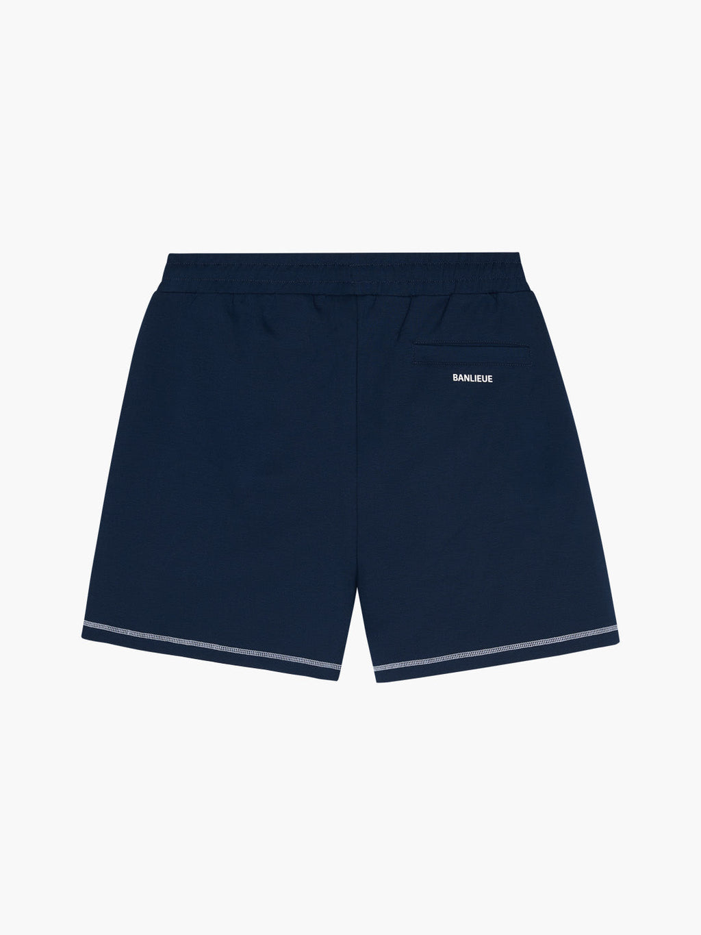 CONTRAST STITCH SHORTS | NAVY / WHITE