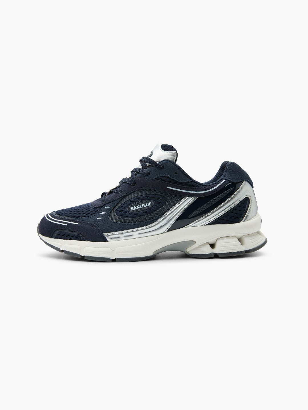 BANLIEUE SNEAKER (SUEDE) | NAVY BLUE / METALLIC SILVER / CORE WHITE