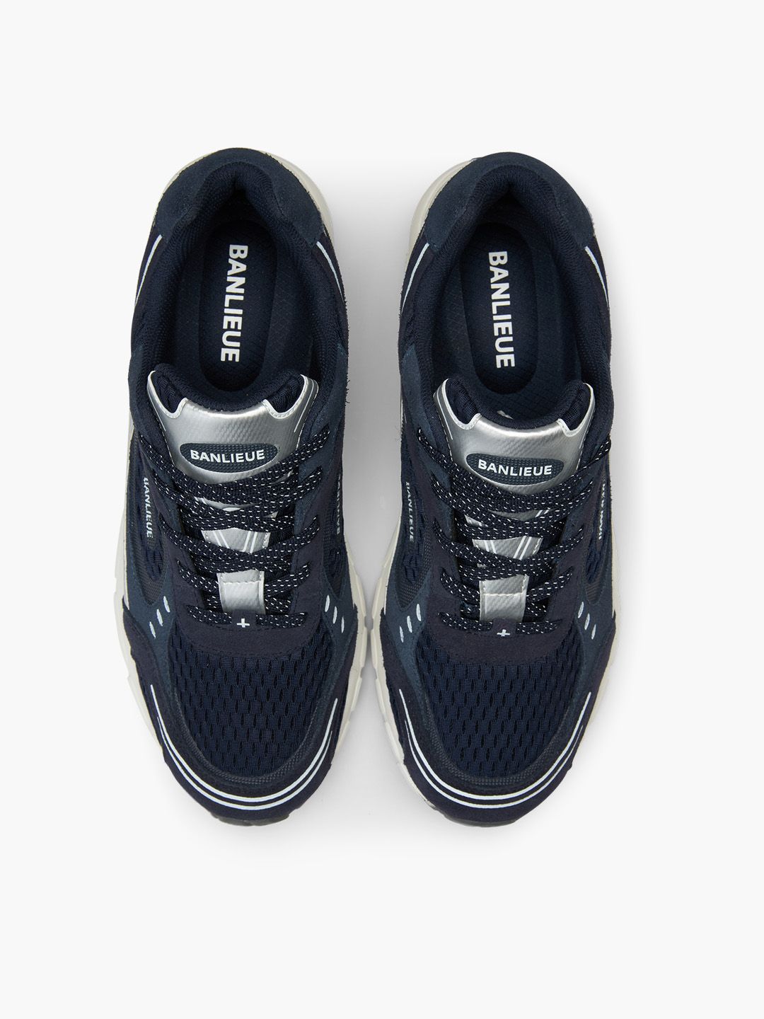 BANLIEUE SNEAKER (SUEDE) | NAVY BLUE / METALLIC SILVER / CORE WHITE
